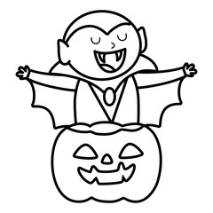 trick or treat - happy halloween line style