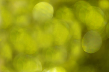 Background made of yellow blurred sparkles, copy space