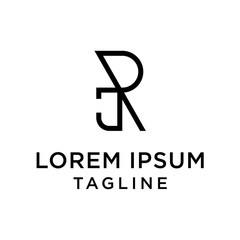 initial letter logo RJ, JR, logo template