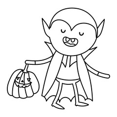 trick or treat - happy halloween line image