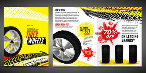 Vector automotive brochure template