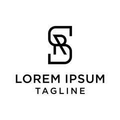 initial letter logo SR, RS, logo template