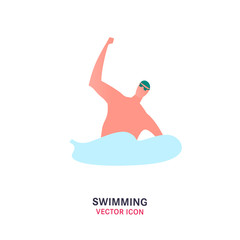 Vector swimming icon