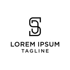 initial letter logo SJ, JS, logo template 
