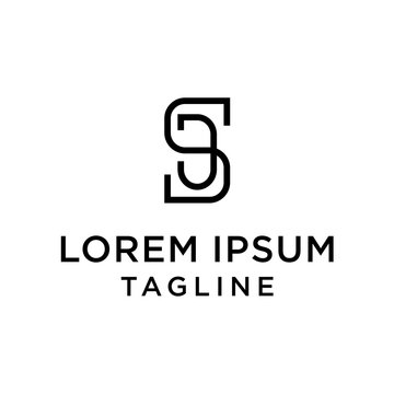 initial letter logo SJ, JS, logo template 