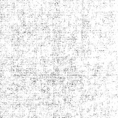 Monochrome texture composed of irregular graphic elements. Distressed uneven grunge background. Abstract vector illustration. Overlay for interesting effect and depth. Isolated on white background.