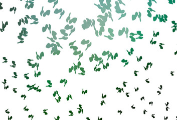 Light Green vector backdrop with abstract shapes.