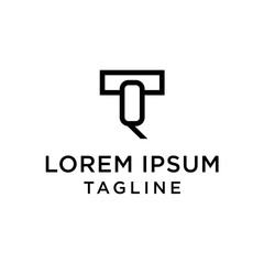 initial letter logo TQ, QT, logo template