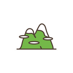 mountains peak landscape line filled