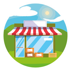 Isolated shop vector design icon