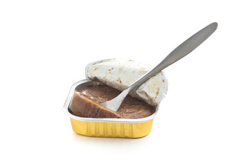 Wet pet food. Cat or dog pate.