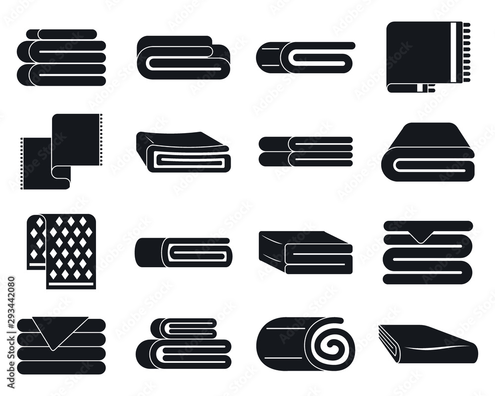 Aufkleber blanket icons set. simple set of blanket vector icons for web design on white background