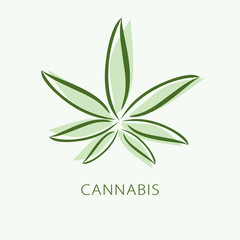 Cannabis Leaf Sign Symbol Icon Logo Vector