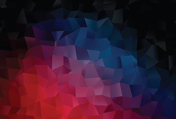 Dark Blue, Red vector triangle mosaic cover.