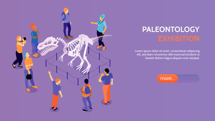 Paleontology Exhibition Horizontzl Banner