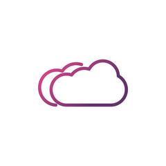 cloud computing network social media icon line