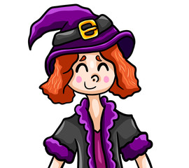 Adorable Stylized Little Witch