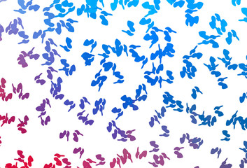 Light Blue, Red vector template with memphis shapes.