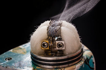 electric cigarette, ecig, firing with vapour 