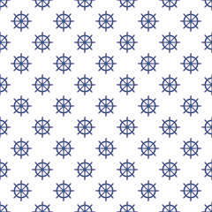 Seamless pattern marine elements on a white background