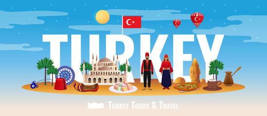 Turkey Tourism Concept