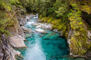 view of The Blue Pool - the Young River valley.