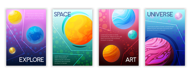 Space Posters Set  © Macrovector