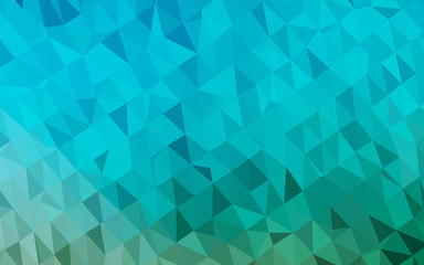 Fototapeta na wymiar Light BLUE vector abstract mosaic backdrop. Triangular geometric sample with gradient. Brand new design for your business.