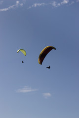 paraglider in the sky