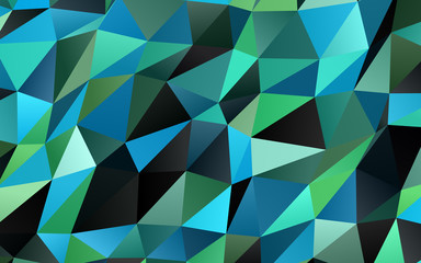 Light BLUE vector abstract polygonal layout. Colorful illustration in abstract style with gradient. Template for a cell phone background.