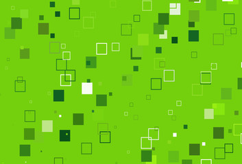 Light Green vector pattern with crystals, rectangles.