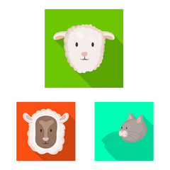 Isolated object of agriculture and breeding icon. Set of agriculture and organic vector icon for stock.