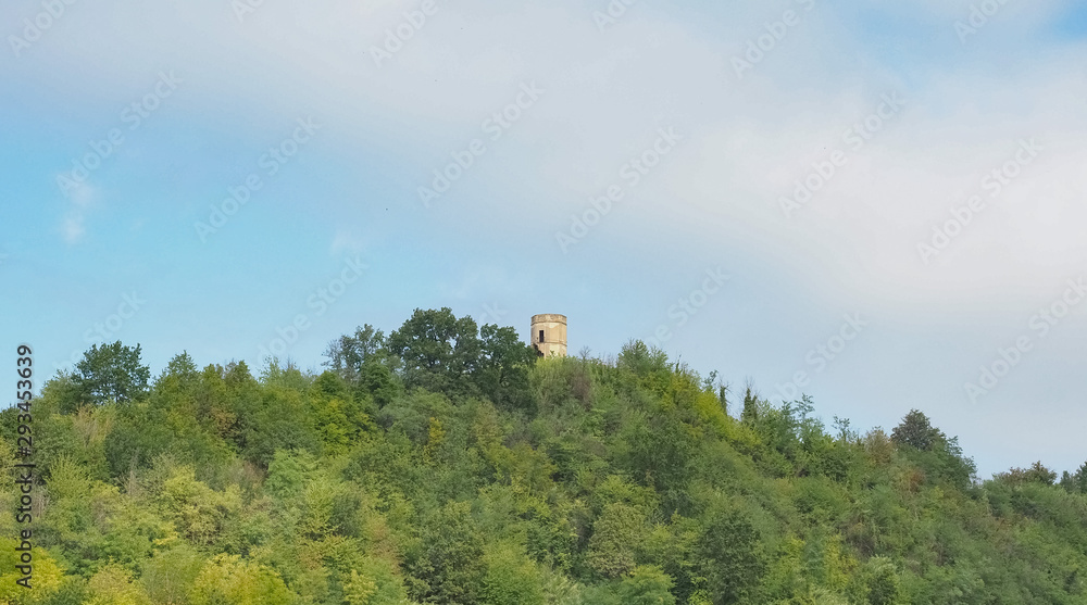 Wall mural torion (meaning the tower) ruins in vezza d'alba