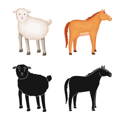 Vector design of breeding and kitchen sign. Collection of breeding and organic stock vector illustration.