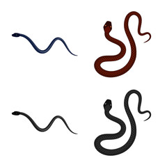 Vector illustration of mammal and danger logo. Collection of mammal and medicine vector icon for stock.