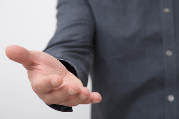 Fototapeta premium business man hands closeup, expressions