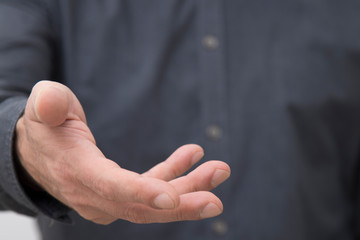 business man hands closeup, expressions