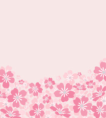 Background from silhouettes of flowers
