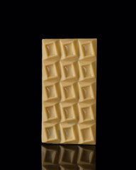 Chocolate on black background color fruit