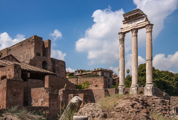 Temple of Castor and Pollux, Roman Forum, Rome, Italy.