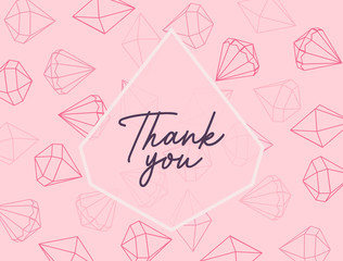 Greeting card with jewels, diamant