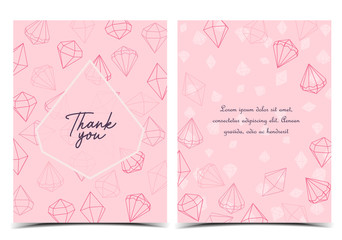 Greeting card with jewels, diamant