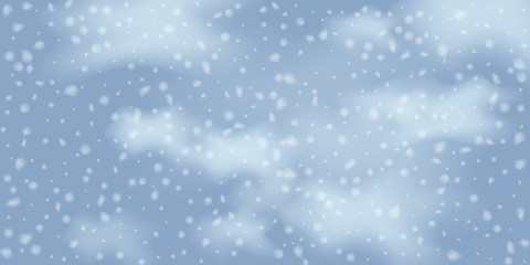 Snowflakes, snowfall.