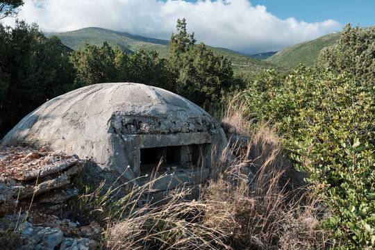 An abandoned bunker in Albania