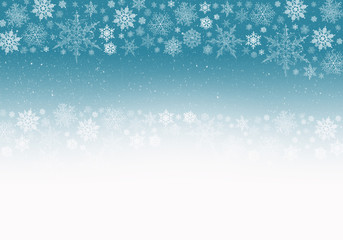 Blue Winter Background with snowflakes for your own creations