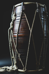 Hand drum on a black background