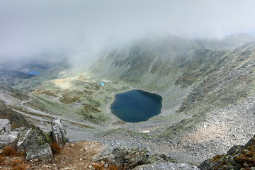 Panoramic view from Musala peak, Rila mountain, Bulgaria