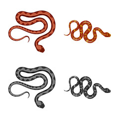 Isolated object of mammal and danger logo. Set of mammal and medicine stock symbol for web.