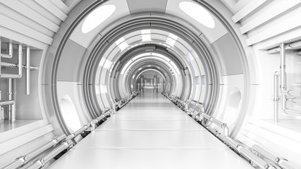 Rendering of a futuristic tunnel