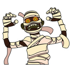 Halloween mummy vector design icon